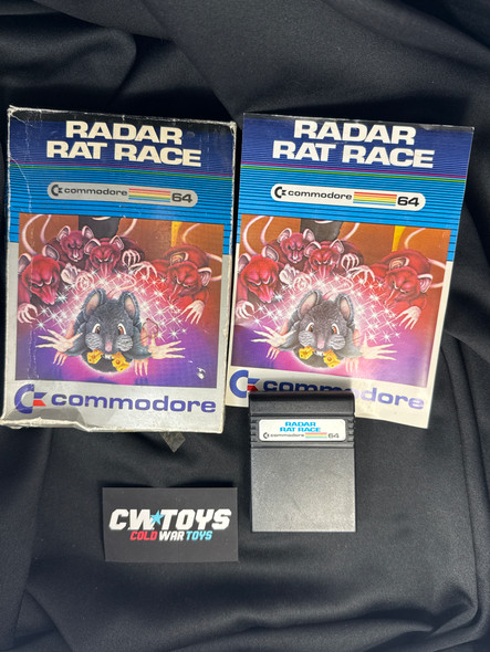 Commodore 64 Radar Rat Race With Box and Manual Untested 