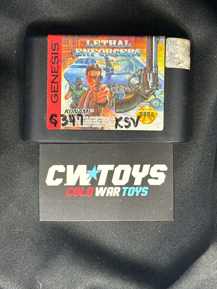 Sega Genesis Lethal Enforcers Cartridge Only In Rental Case
