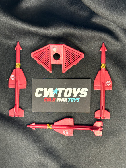1986 GI Joe Cobra Hydro Sled Missiles Front Guard Pieces Parts 48000