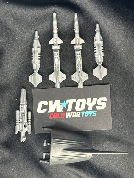 1988 GI Joe Cobra Stilletto Parts Pieces Fin Laser Cannon Missiles 48011