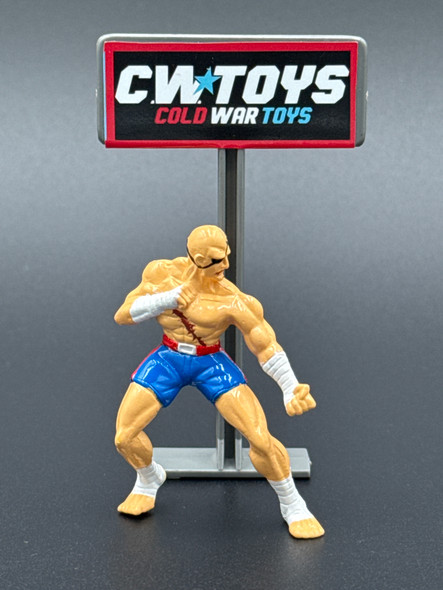 Bandai 1994 Street Fighter 2 Chara Full World Mini PVC Japan Import Sagat 51018