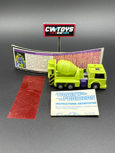 1985 G1 Transformers Constructicons Mixmaster With Specs and Instructions 61007