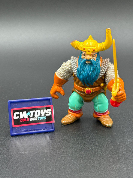 1983 LJN Advanced Dungeons and Dragons Elkhorn With Sword Dwarf Broken Helmet 62356