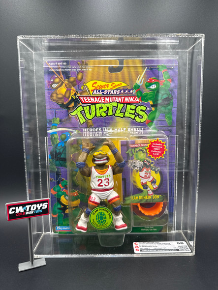 1994 Teenage Mutant Ninja Turtles Slam Dunkin' Don White Jersey MOC CAS 80 TMNT