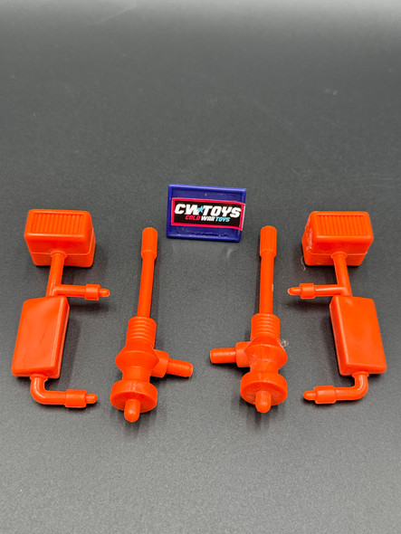 1989 Teenage Mutant Ninja Turles Party Wagon Side Mirrors and Guns Parts Pieces 63040