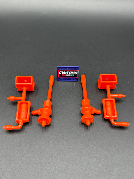 1989 Teenage Mutant Ninja Turles Party Wagon Side Mirrors and Guns Parts Pieces 63040