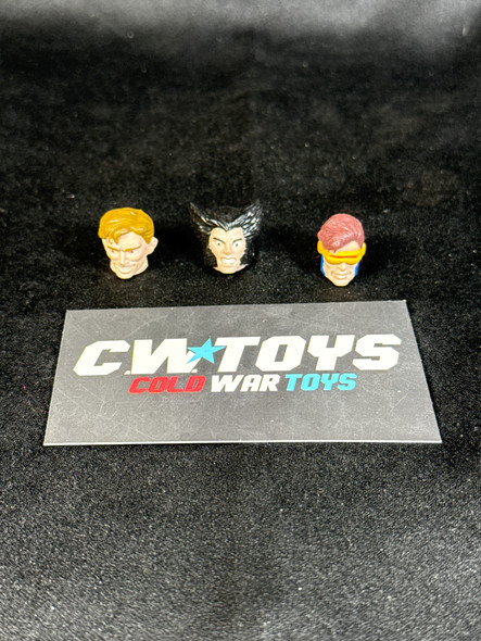 1994 ToyBiz X-Men Morph Heads Wolverine Cyclops and Morph 33712
