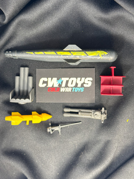 1985 GI Joe Cobra Hydrofoil Morray Parts Pieces Torpedo Chair Gun Missile 48025