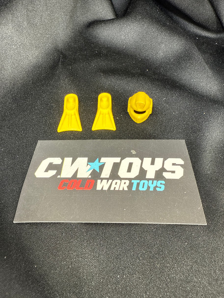 1992 GI Joe Wet Suit V3 Helmet and Flippers Accessory Lot 47120