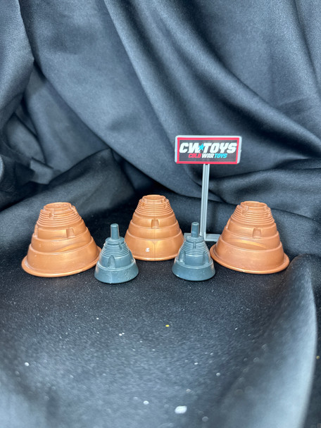 1989 GI Joe Crusader Set of Five Boosters Rocket Nozzle Parts Piece 87876