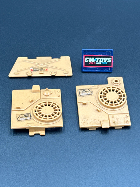 1985 GI Joe Mauler Both Engine Covers and Right Storage Hatch Cover Parts Pieces 10004