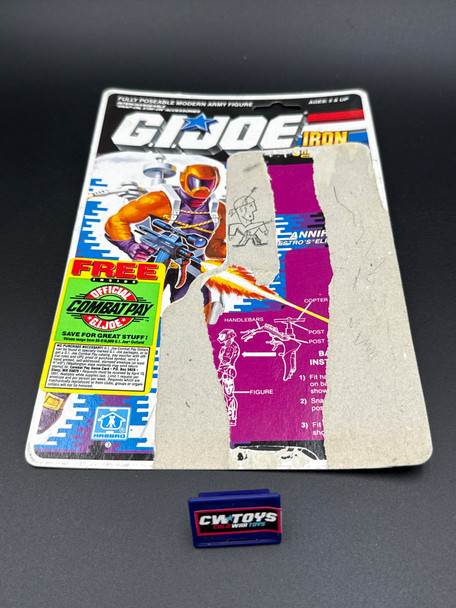 1989 GI Joe Iron Grenadier Annihilator Full Uncut Cardback Filecard 