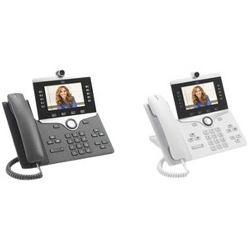 Cisco CP-8865-K9= 8865 IP Phone - Corded/Cordless - Corded/Cordless - Bluetooth, Wi-Fi - Wall Mountable - Charcoal Refurbished