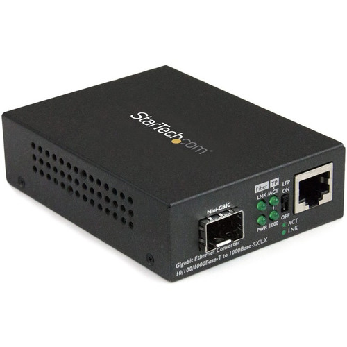 StarTech.com MCM1110SFP Gigabit Ethernet Fiber Media Converter with Open SFP Slot - Supports 10/100/1000 Networks