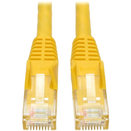 Tripp N201-002-YW Lite Cat6 Gigabit Snagless Molded (UTP) Ethernet Cable (RJ45 M/M) PoE Yellow 2 ft. (0.61 m)