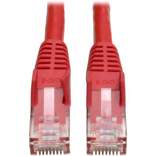 Tripp N201-003-RD Lite Cat6 Gigabit Snagless Molded (UTP) Ethernet Cable (RJ45 M/M) PoE Red 3 ft. (0.91 m)