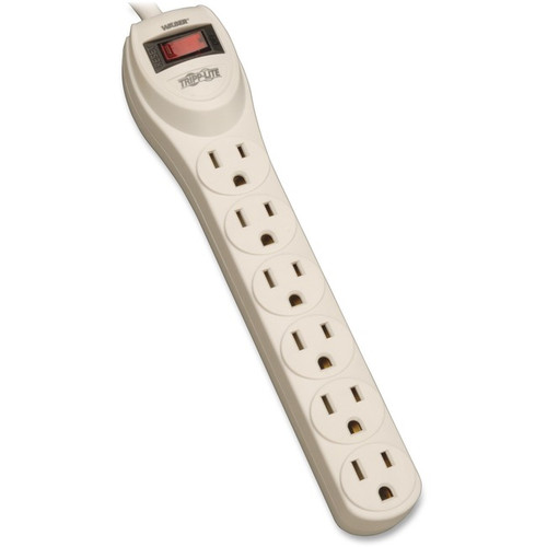 Tripp PS6 Lite Waber Power Strip 6-Outlet Industrial 5-15R 5-15P 4ft Cord 120V