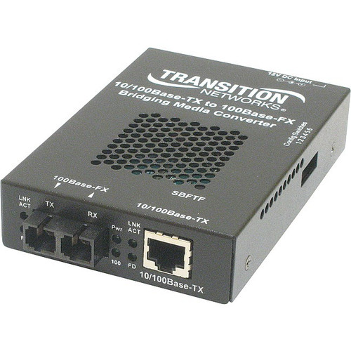 Transition SBFTF1013-105-NA Networks 10/100 Bridging 10/100Base-TX to 100Base-FX Media Converter