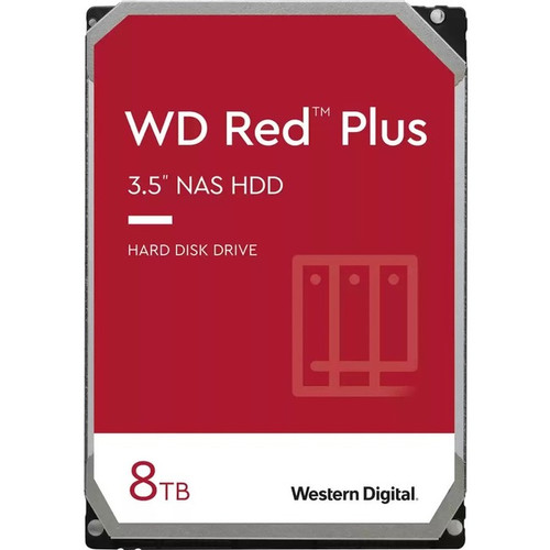 WD WD80EFZZ Red Plus WD80EFZZ 8 TB Hard Drive - 3.5" Internal - SATA (SATA/600) - Conventional Magnetic Recording (CMR) Method