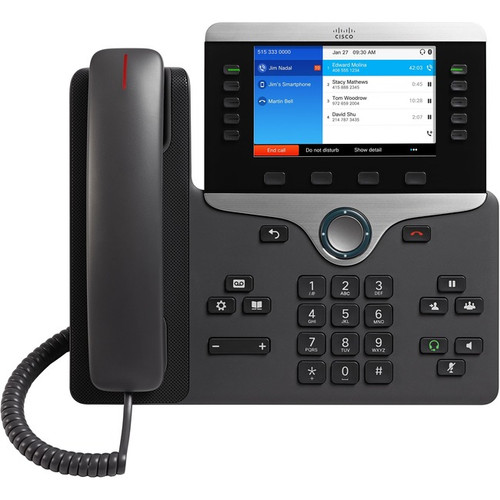 Cisco CP-8851-3PCC-K9= 8851 IP Phone - Corded/Cordless - Corded - Bluetooth - Desktop, Wall Mountable - Charcoal