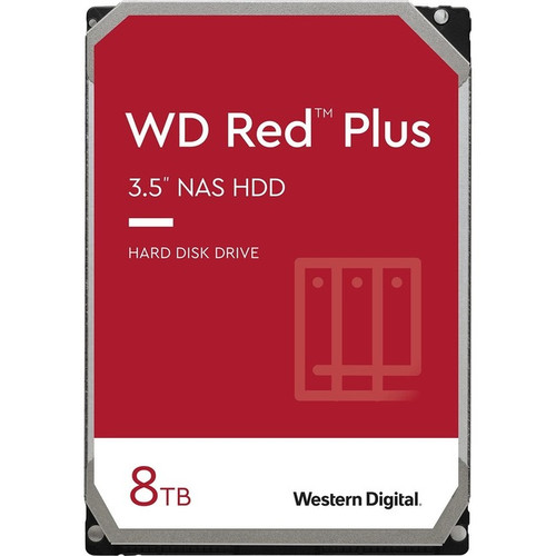 WD WD80EFAX Red Plus WD80EFAX 8 TB Hard Drive - 3.5" Internal - SATA (SATA/600) - Conventional Magnetic Recording (CMR) Method Refurbished