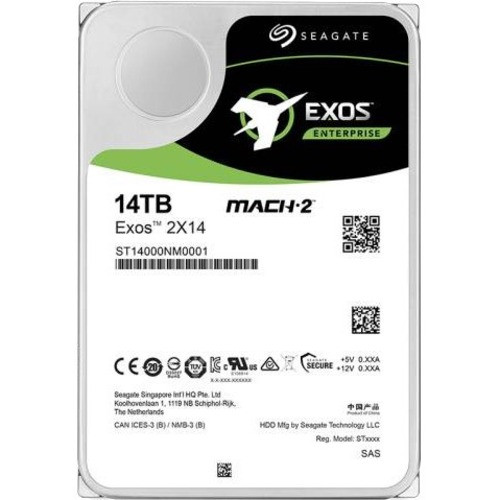 Seagate ST14000NM0081 Exos 2X14 ST14000NM0081 14 TB Hard Drive - 3.5" Internal - SAS (12Gb/s SAS)