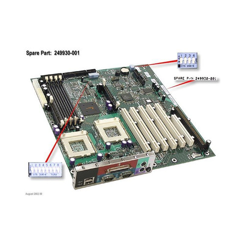 HP 249930-001 Server Motherboard - Intel Chipset - Socket 370 Refurbished