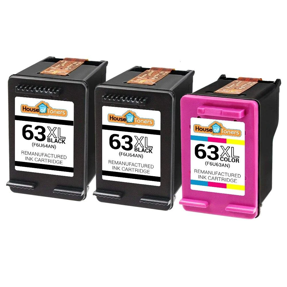 HP 63XL Black/Color 3-Pack | Higher Yield Ink Cartridges