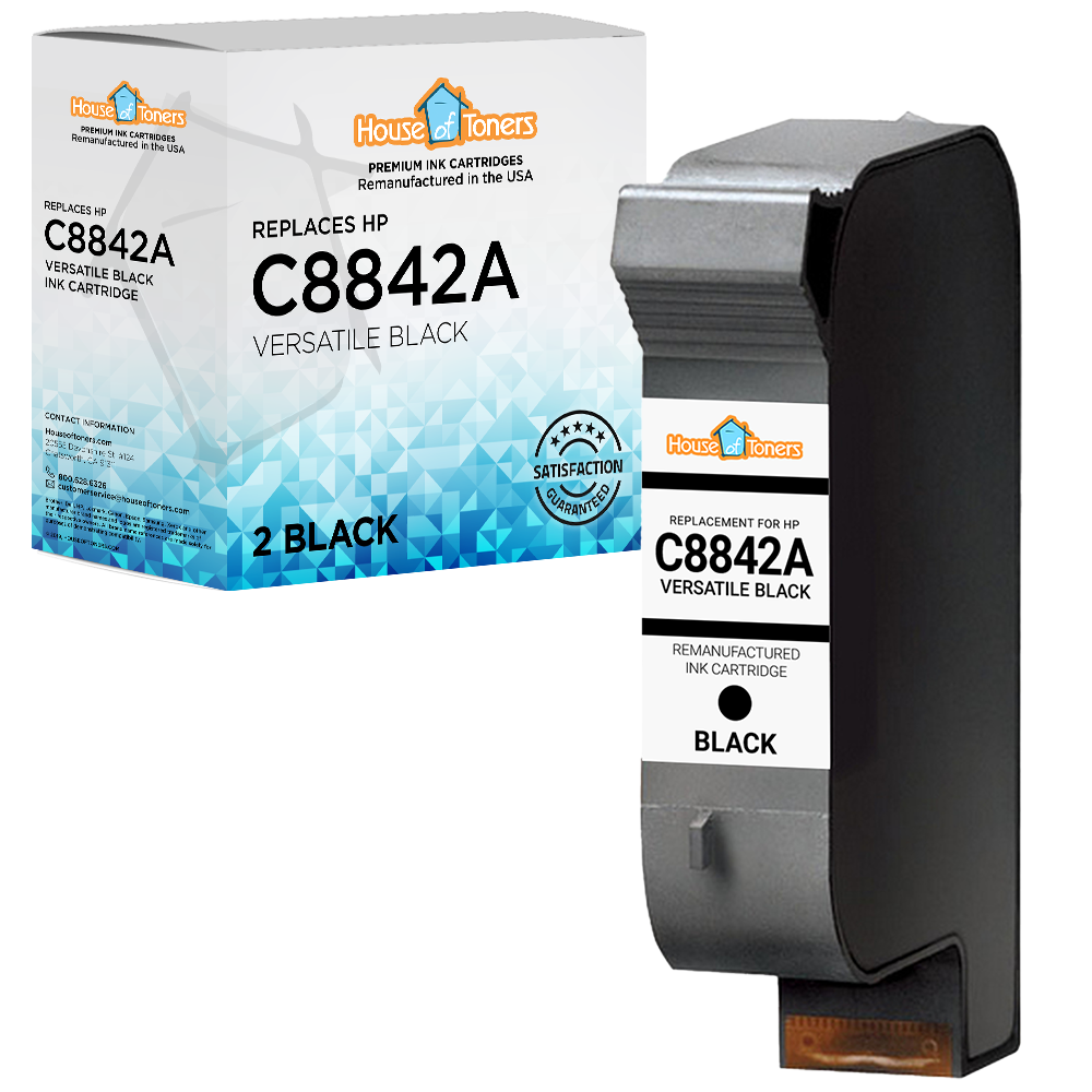 C8842A Black Replaces HP C8842A Versatile Black Ink Cartridge - 1PK