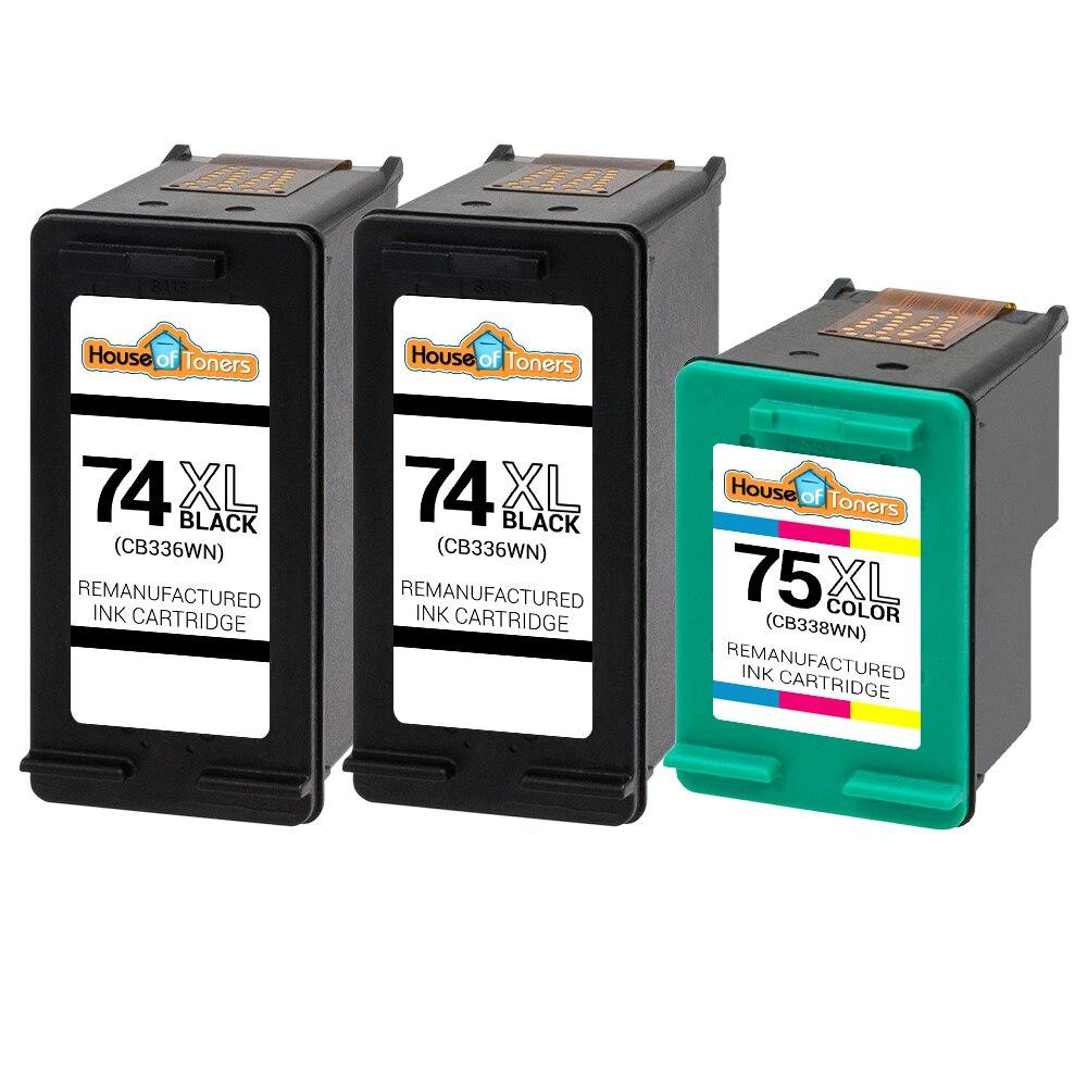 Kit 3 Cartucce HP 74 Nero 75 Colore 3 Cartucce Ricostruite Per HP - Foto 7