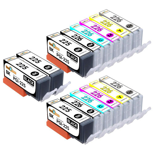 HouseOfToners Compatible Replacement for Canon Ink Cartridge 14PK - 4 PGI225 and CLI226 - 2 Black, 2 Cyan, 2 Magenta, 2 Yellow, 2 Gray