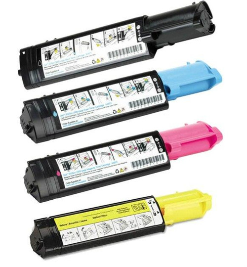 HouseOfToners Compatible Replacement for Dell 3000 High Yield Toner Cartridge 4PK - Black, Cyan, Magenta, Yellow