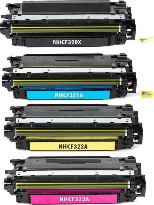 HouseOfToners Compatible Replacement for HP 653X/653A Toner Cartridge 4PK - Black, Cyan, Magenta, Yellow