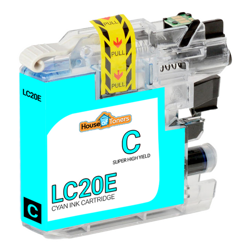 HouseOfToners Compatible Replacement for Brother LC-20E LC20EC Super High Yield Cyan Ink Cartridge