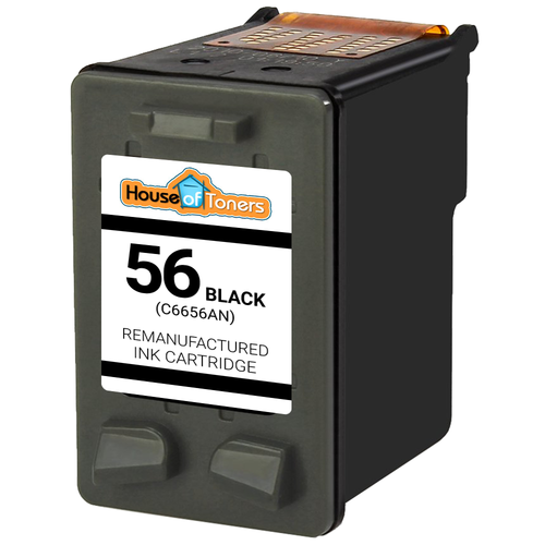 HP #56 (C6656AN) Black Ink Cartridge (Remanufactured)