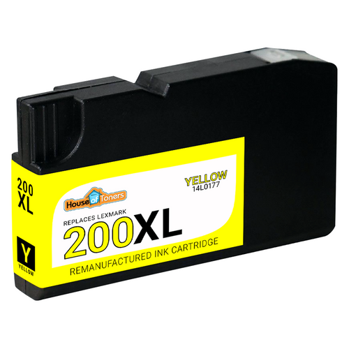 HouseOfToners Compatible Replacement for Lexmark #200XL 14L0177 High Yield Yellow Ink Cartridge