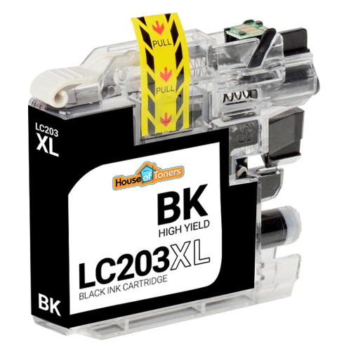 HouseOfToners Compatible Replacement for Brother LC-203 LC203BK High Yield Black Ink Cartridge