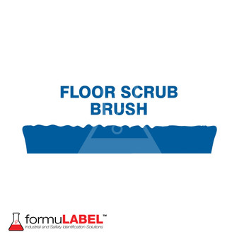 Blue floor scrub brush