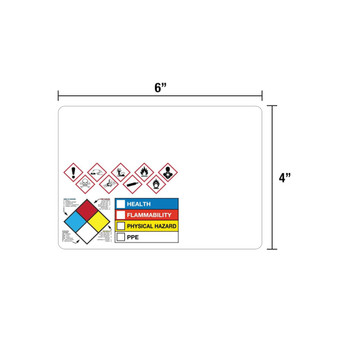 formuLABEL 4x6 GHS RTK Secondary Labels, OSHA Compliant, Roll of 225 