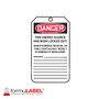 OSHA Danger Lockout Safety Tags: Do Not Operate