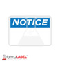 formuLABEL™ OSHA Header 3.5" x 5" Rolls (250 Labels), OSHA: Notice.