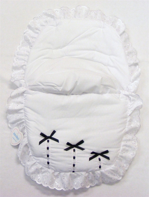 2420 3 BOW DOBBY CAR SEAT COZY