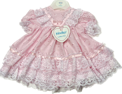 0535 KINDER B/A RIBBON FRILLY DRESS & KNICKS