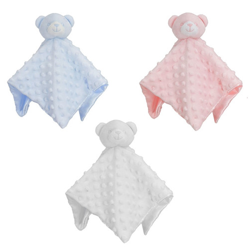 BC34T SOFT TOUCH BUBBLE VELOUR BABY BEAR COMFORTER - ASSORTED COLOURS