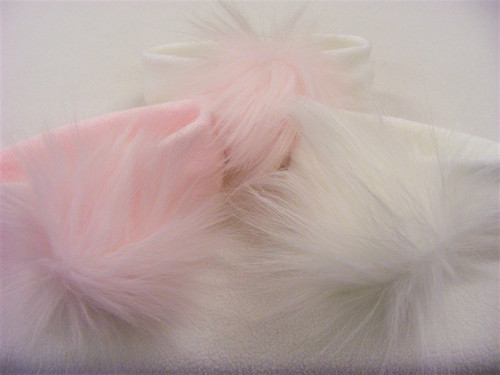 CT160 FUR POM KNITTED EARWARMER HEADBAND