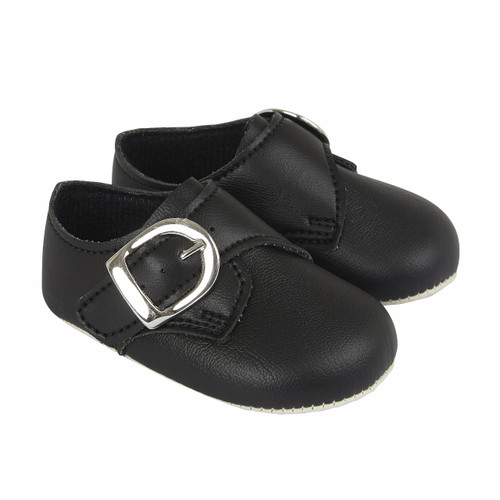 B656B BAYPODS SOFT BUCKLE SHOE--MATT BLACK