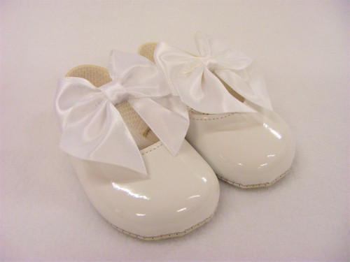 BAYPODS B025W SOFT SOLE LARGE BOW SHOE -- WHITE
