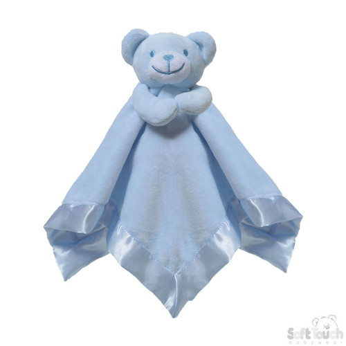 BC21T SOFT TOUCH SMILEY TEDDY COMFORTER- ALL BLUE