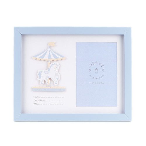 CG1833 HELLO BABY DATA PHOTO FRAME - 4" X 6" - BLUE