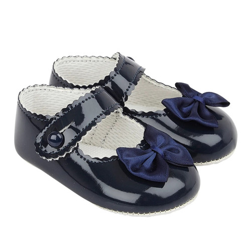 B604N BAYPODS PICOT BOW TRIM SHOES - NAVY